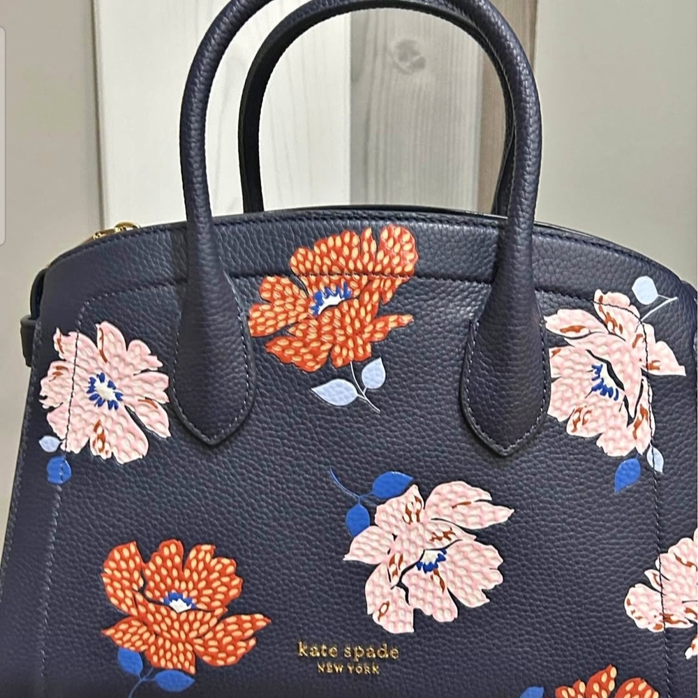 NWT Kate Spade Blue and Orange Satchel